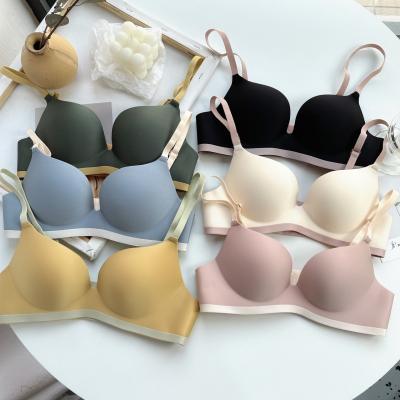 China China Factory Seamless Soft Breathable One Piece Invisible Bra Wireless Laser Cut Bra for sale