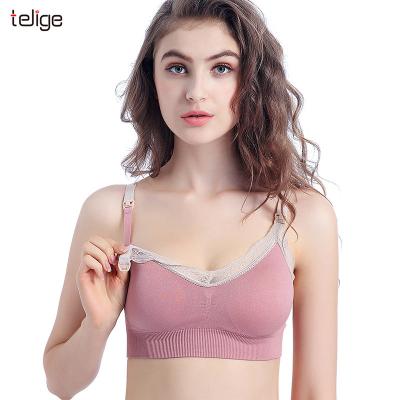 China One Piece Sexy Lace Open Narrow Type Nursing Maternity Nursing Bras Lace Up Pregnant Women Underwear Nursing Bra for sale