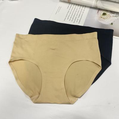 China New OEM Design Solid Color Breathable Soft Seamless Panties For Women Daily Brief Ladies Mid Waist Comfort Panties for sale