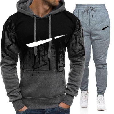 China Custom Cotton High Quality Organic Hoodies Plain Breathable Sweatpants And Hoodie Set Jogging For Men Sportswear Tracksuit for sale