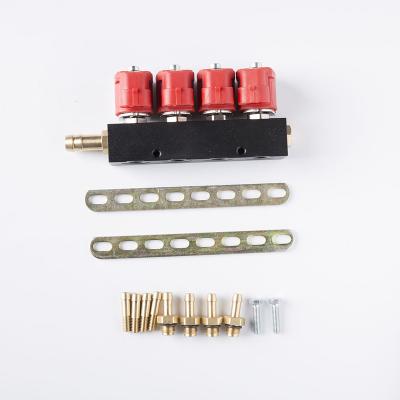 China Aluminum Alloy Trade Assurance Order Valtek Style CNG LPG Injector Rail 4 Cylinder for sale