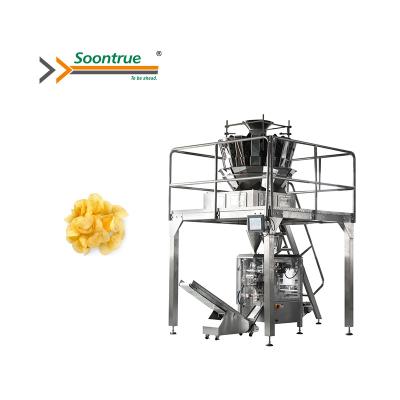 China Food Weighing Systems Vertical Potato Chips Packing Machine Popcorn Packaging Machine for sale