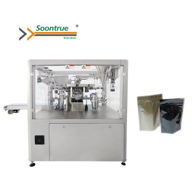 China Automatic Food Fill Sealing Doy Pack Packing Machine Ziplock Gummy Backing Up Sealer Top Packing Machinery for sale