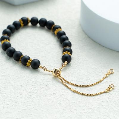 China 2022 Wholesale FASHIONABLE Hot Sale Personalized Custom Adjustable Natural Stone Bead Bracelet For Couples for sale