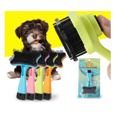 China 2022 New Arrival Viable Pet Supplies Hot-selling Self-cleaning Bone Shaped Pet Comb Pressure Plate Pet Comb for sale