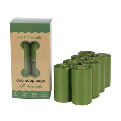 China Sustainable PE Biodegradable Box Packed Pet Waste Bags Dog Poop Bag Without Dispenser for sale