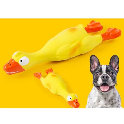 China New Design Viable Wholesale Pet Toys Puppy Chew Dog Pet Toy Natural Latex Screaming Duck for sale