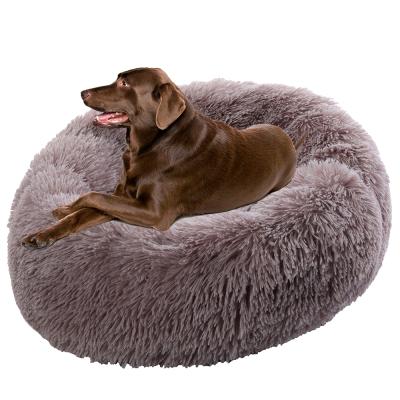 China Waterproof Round Removable Zipper Cover Washable Cat Mats Warm Sleeping Sofa Pet Bed For Dog Kennel for sale