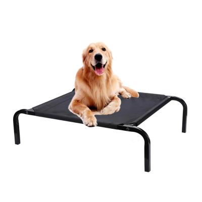 China Travel S 68X55CM Raised Dog Bed Breathable And Waterproof Mesh Indoor Outdoor Use Black Raised Pet Bed Small for sale