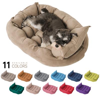 China Wholesale Washable High Quality Different Size Travel Pet Bed Soft Comfortable Warm Luxury Dog Bed for sale