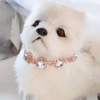 China Beauty Bling Rhinestone Dog Jewelry Chihuahua Dog Collar JEWELED Crystal Jewelery Chihuahua Dog Collar for sale