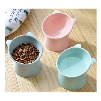 China Automatic Cartoon Neck Guard Agains Overturning Pet Bowl Dog Bowl Tilted Cat Bowl Large for sale