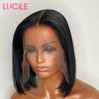 China Body Wave Bob Human Hair Hd Full Straight Lace Front Wig Vendor, Cheap Virgin Peruvian Natural Transparent Hair Lace Frontal Wigs for sale