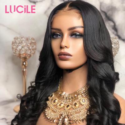 China 100% Cuticle Aligned Human Hair Lucile Body Wave HD Transparent Lace Wig, Closure Remy Brazilian Human Hair 4x4 6x6 Lace Wigs For Women 5x5 Lace Closure Wig for sale