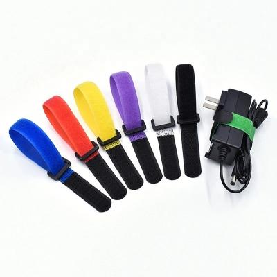 China 2000 times reusable + original factory paddle band hook and loop strap back to back side double nylon cable tie with best quality for sale