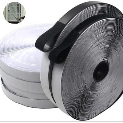 China Melt Viable Black Hot Glue Color Self Adhesive Magic Tape Hook And Loop Tape Faster Nylon For Carpet for sale