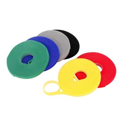 China Double Side Eco-Friendly Nylon Self Locking Magic Tape Back To Hook And Loop Tape Nylon Cable Zip Ties Back for sale