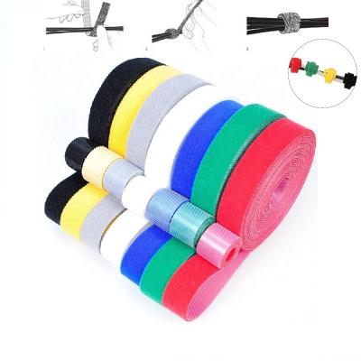 China Eco-friendly Reusable Hook And Loop Side Band Cable Ties Double Tying Straps Cables Cords Management Organizer for sale