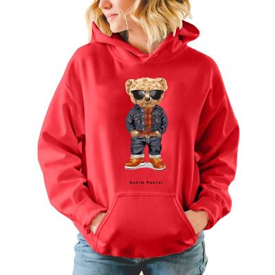 China Creative autumn and winter fashion gentleman's teddy bear sweater waterproof thickening plus size men and women's hoodie for sale