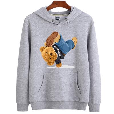 China Fashion Waterproof Teddy Bear Women's Hoodie Retro Bear Pattern Autumn/Winter Sweater Men And Women Couple Hooded Sweater for sale