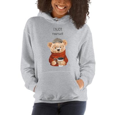 China Retro gentleman teddy bear sweater waterproof autumn and winter thickening hooded sweater plus size men's and women's sweater couples for sale