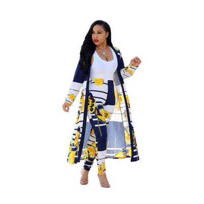 China Fashion Waterproof Hot Selling Ladies Long Sleeve Printed Jacket Coat Tights Two Piece Set for sale