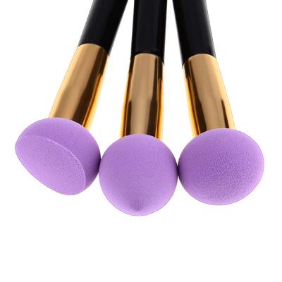 China Angular Blush 2021 Beaumaker New Arrivals Makeup Sponge Brush Set Purple Pink Color Make Up Brush With Handle China Wholesale Beauty Tools for sale