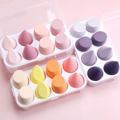 China Lady's Face Beauty Makeup Beaumaker 8pcs/box Blender Beauty Makeup Sponge Set Super Soft Female TPU Makeup Tools for sale