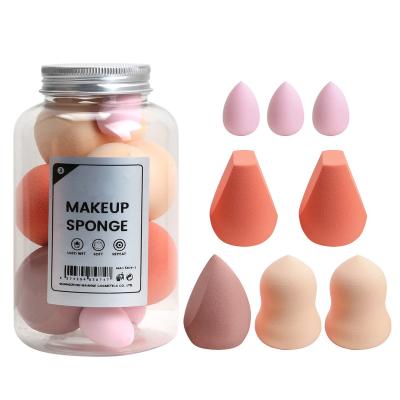 China Goma De majica de esponja borrar Beaumaker 8PCS Bottle Beauty Egg Non-latex Sponge Puff Powder Base Makeup Sponge Set for sale