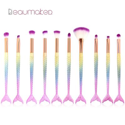 China Angular Blush Beaumaker 2021 Hot Selling Mermaid Eye Brushes Eyelash Brush Eyeshadow Brush Low Price China Wholesale Beauty Accessories for sale