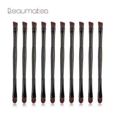 China Angular Blush Beaumaker 2021 Hot Selling 10pcs Eye Makup Brush Set Dual Head Personal Eye Brushes Make-up Al Por Mayor for sale