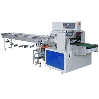 China beverage flow packing machine for napkin gourd in plastic pillow bag, packaging machine for loofah for sale