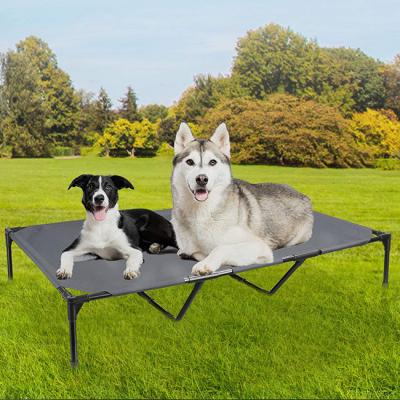 China Folding Outdoor Waterproof Breathable Pet Bed Accessories Camping Oxford Durable Elevated Dog Bed Easy Cleaning for sale