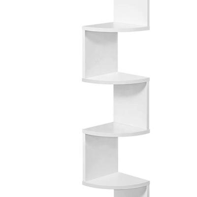 China Modern Shelves - Mounted White Bracket Mount Wall Corner Floating Wood Shelf for sale