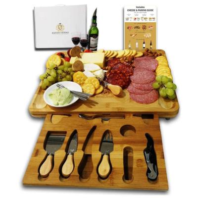 China Best Price Stocked Square Platter With Cutlery Cheese Board Set for sale