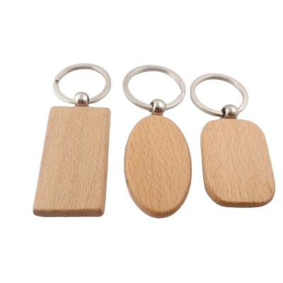 China Key Connector Best Price Customized Single Key Chain Engraved Wood Custom Shape Wooden Key Chain for sale