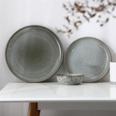 China Viable High Quality Cheap Custom Made Hotel Breakfast Home Restaurant Novel Unique Antique Ceramic Tableware Set for sale