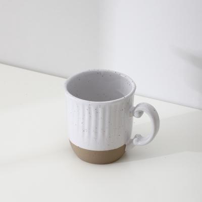 China Viable Wholesale Promotional Nordic Style Drinkware Coffee Cappuccino Maker White Brown Cups for sale