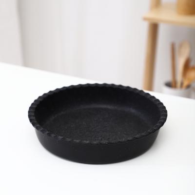 China Customized Viable High Quality Non-stick Round Cake Molds Black Ceramic Nordic Bakeware For Pizza for sale