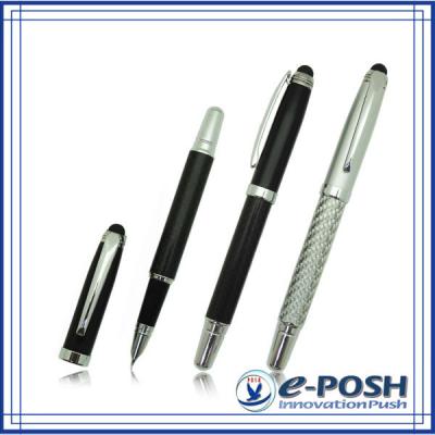 China Other Novetly Metal Carbon Fiber Style Business Gift Stylus Fountain Pen Cartridge Ink Metal for sale