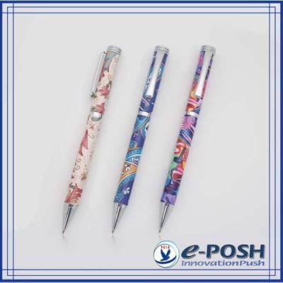 China Heat transfer imprint sublimation metal heavy colorful ballpoint pen for sale