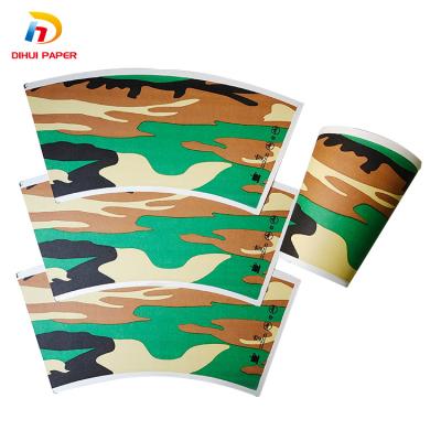 China Custom Die Cut Paper Cup China Pattern Paper Cup Fan Paper Makers Greaseproof Printer Paper Fan Sheet for sale