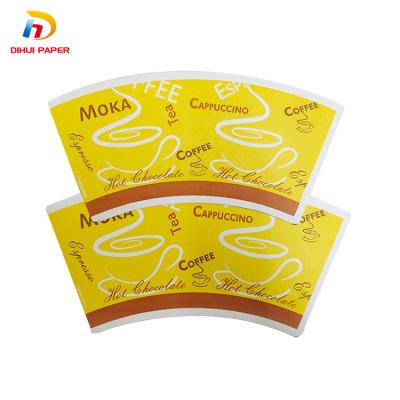 China Disposable wholesale custom printed wall flexo printing single 8oz pe coated raw material food paper grad for sinosea paper cup fan for sale