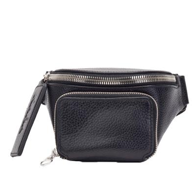 China Small Messenger Bag Waterproof Waist High Grade Leather Bags Black Messenger Bag for sale