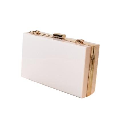 China Colorful Chic Acrylic PVC Supplier Square Bags Ladies Handbag For Women Adjust for sale