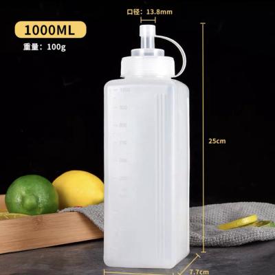 China Food Grade Viable Transparent Restaurant Chilli Sauce Squeeze Bottle Plastic BBQ Sauce Bottles Squeeze Bottle For Sauce for sale