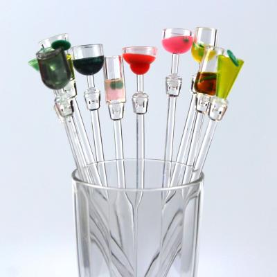 China Disposable Drink Stirrers Drink Cocktail Sticks Plastic Reusable Acrylic Cocktail Sticks Cocktail Party Decoration for sale