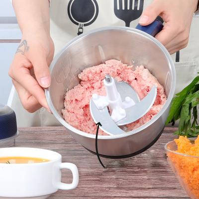 China Household Kitchen Appliances Chopper Manual Blender Food Chopper Grinder With 3L Quick Easy Bowl for sale