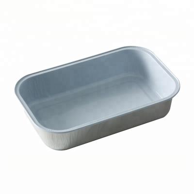 China JX-202 Silver Or White Coated Aluminum Foil Smooth-wall Food Trays For Airline Use for sale