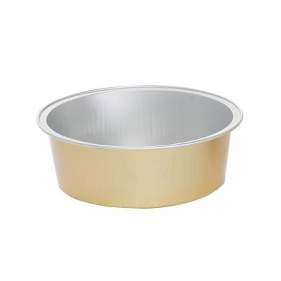 China Food Packaging St - 150A Round Aluminum Foil Container And Lid For PED Food for sale